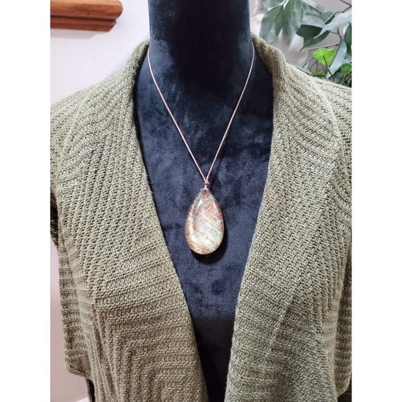 Signature 1 Studio Women Olive Green Acrylic Long Sleeve Open Front Cardigan 1X - Picture 2 of 12